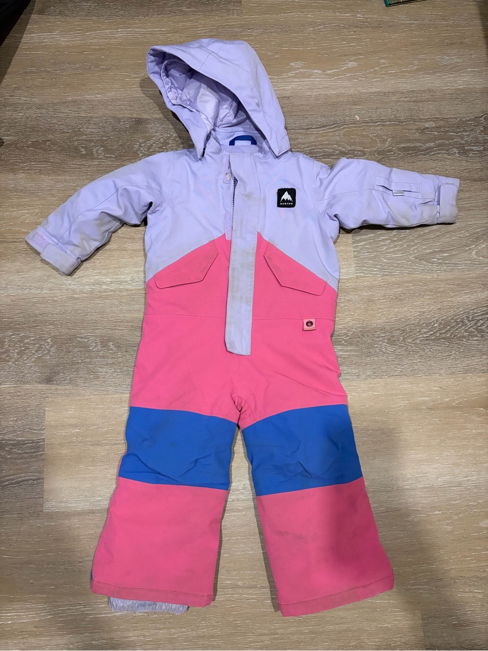 Burton Colorblock Kids Snow One-Piece — Pink, Blue & Light Purple